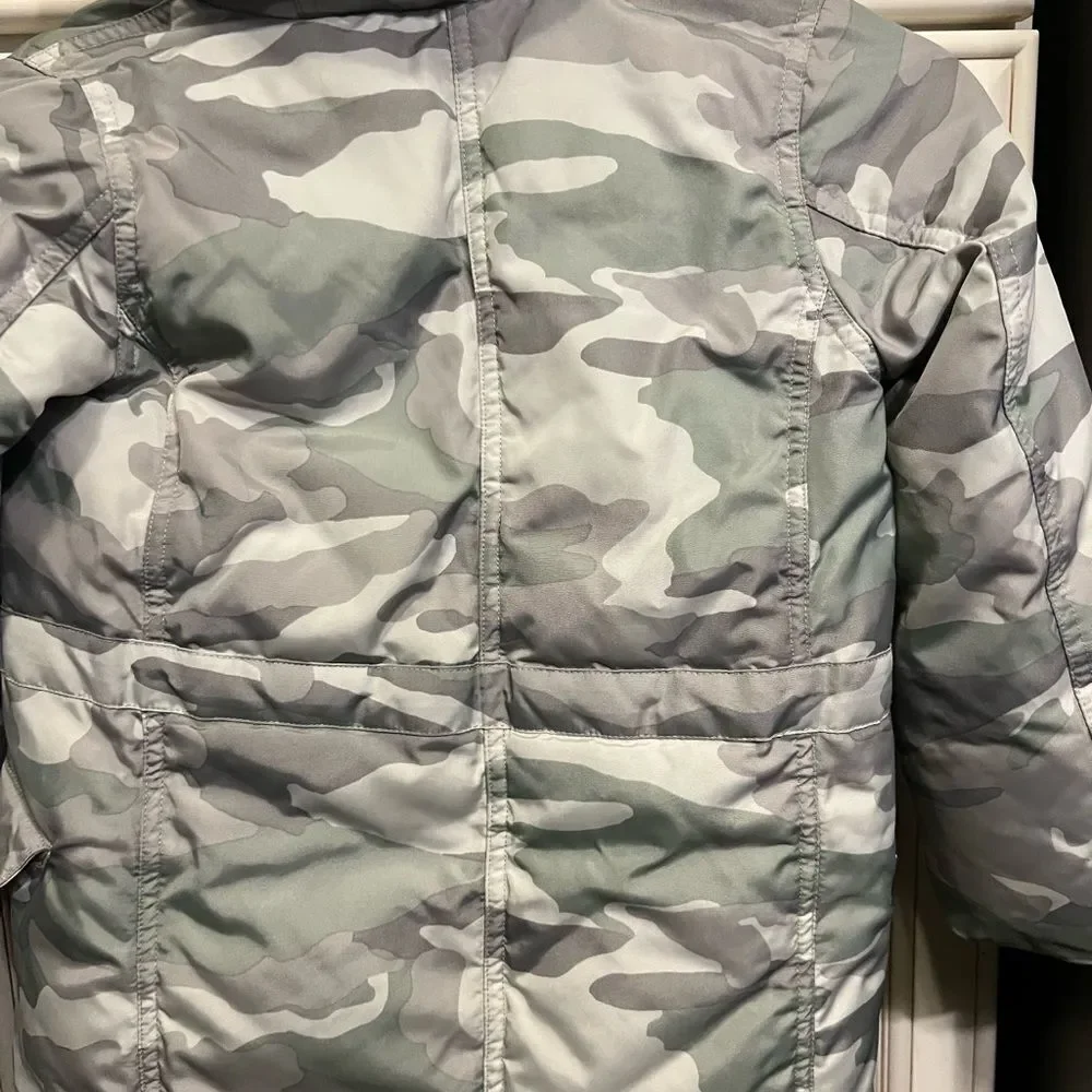 J.crew Girls crewcuts camo print fleece  jacket 4-5